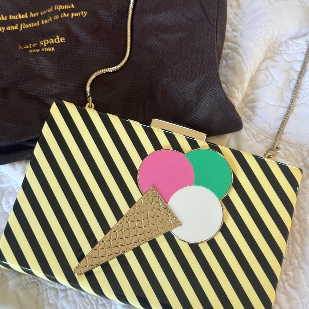 Kate Spade Striped Ice Cream Clutch
